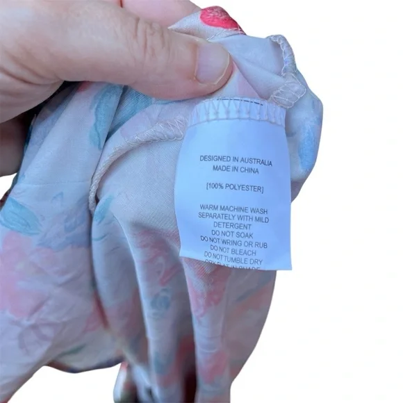 Paper Heart Pink Satin Slip Dress with Spaghetti Straps with Front Slit - Picture 6 of 9